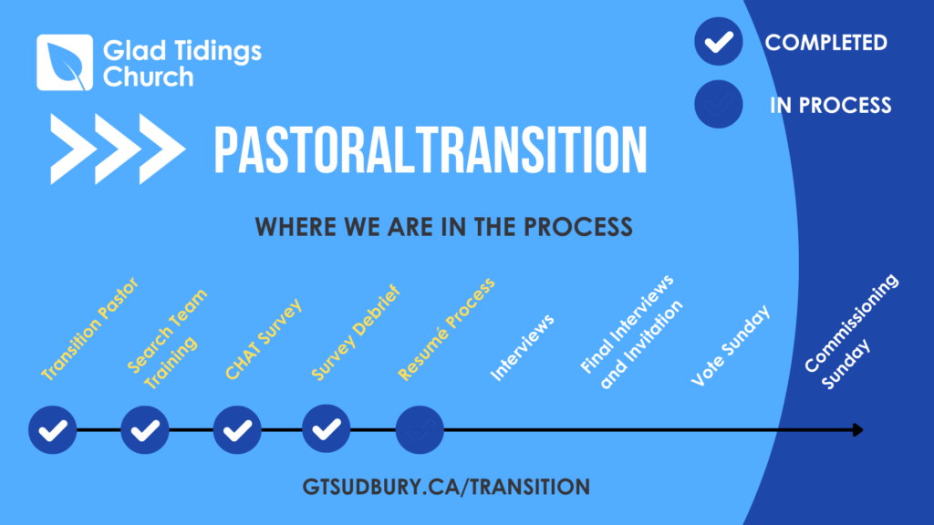 Pastoral Transition - Glad Tidings Church (Sudbury)