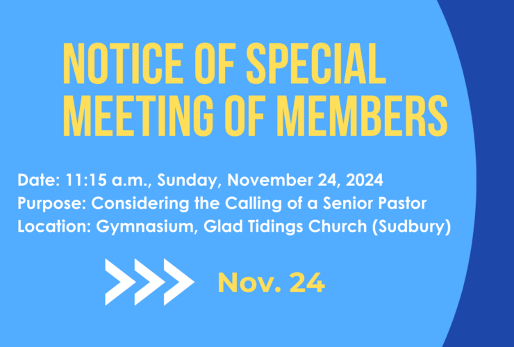 Special Meeting of Members: Vote Sunday 2024