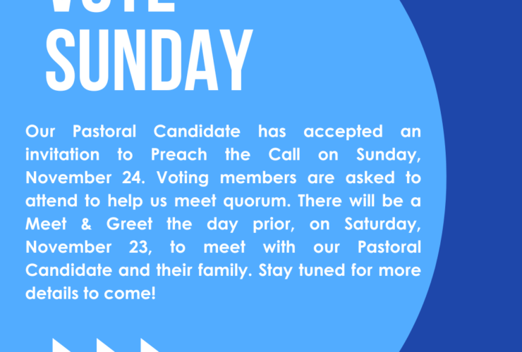 Vote Sunday is Scheduled!