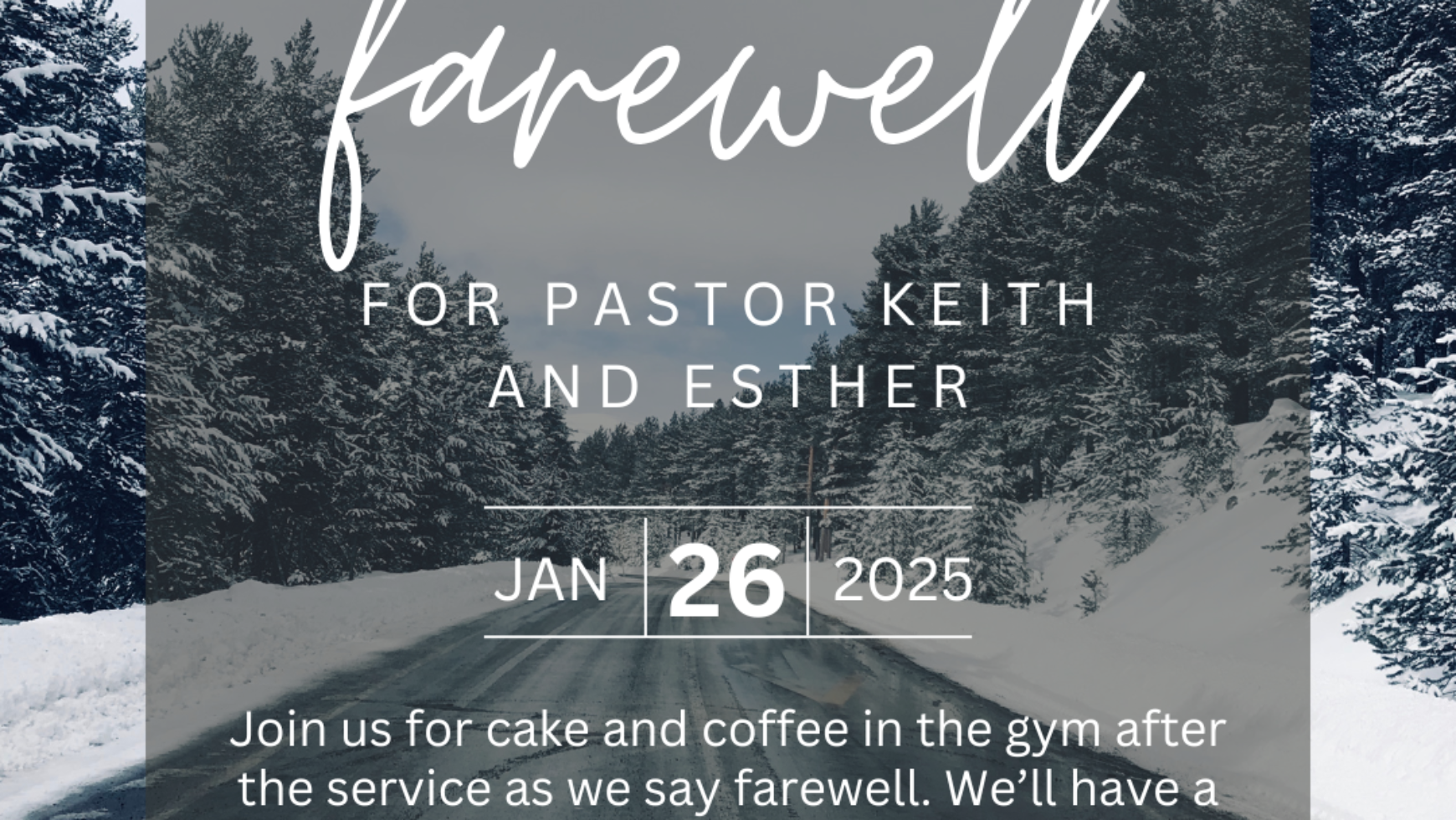 Farewell for Pastor Keith and Esther